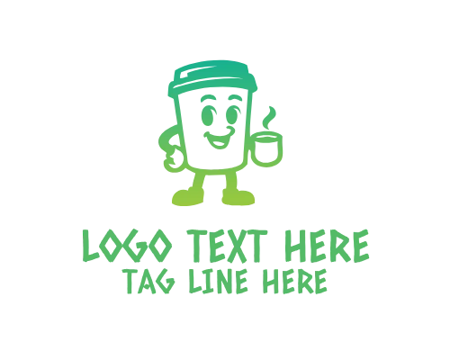 Coffee Mascot Branding Logo