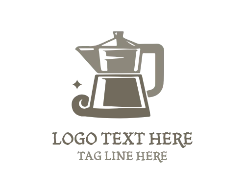 Coffee Modern Mark Logo for Cafe Branding
