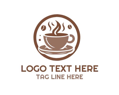 Coffee Outline Logo for Minimal Cafe Branding