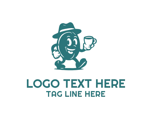 Coffee Roaster Mascot Logo