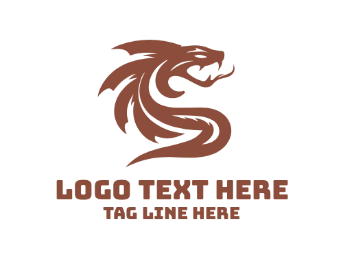 Coiled Viper Snake Attack Pose Logo