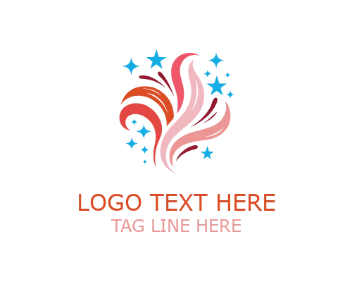 Color Burst Fireworks Logo for Festivals and Celebration Branding