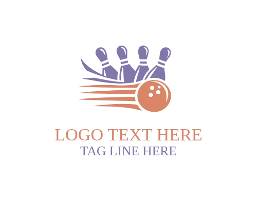 Colorful Bowling Ball Game Emblem