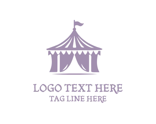 Colorful Circus Tent Logo