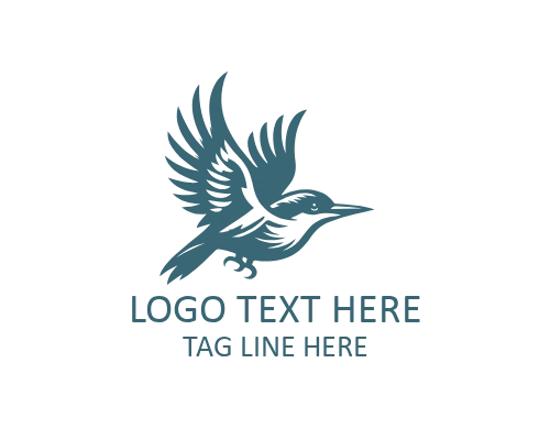 Colorful Kingfisher Logo
