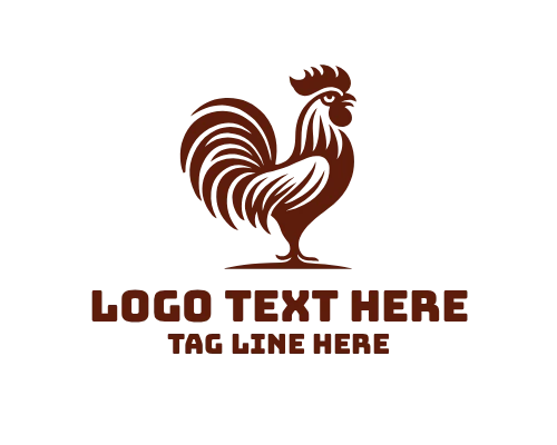Colorful Rooster Illustration Logo