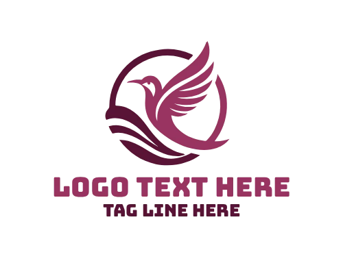 Colorful Tropical Bird Paradise Logo