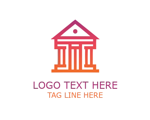 Columns – Flat Design Logo