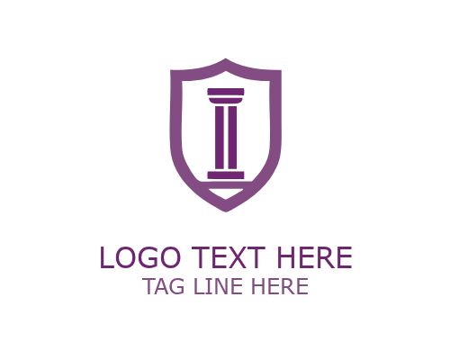 Columns – Outline Line Art Logo
