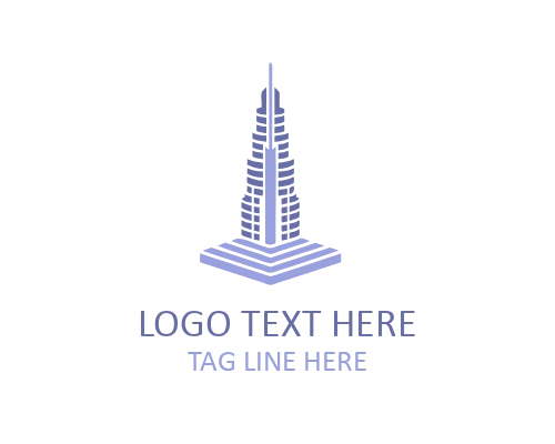 Commercial Skyscraper Real Estate Logo for Office, Retail, and Business Spaces