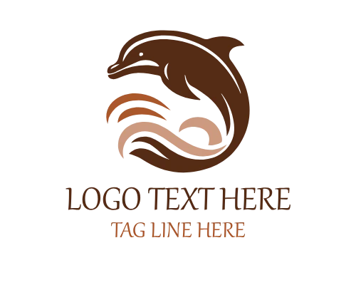 Community Learning Dolphin Logo logo template preview