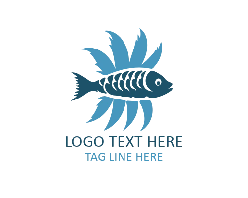 Compact Icon Tropical Fish Flat Logo