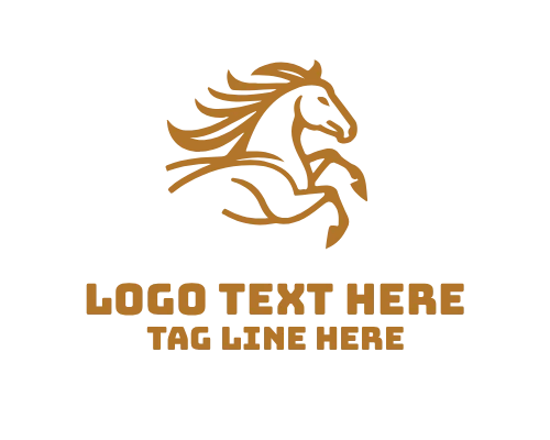Competitive Linear Horse Logo Design