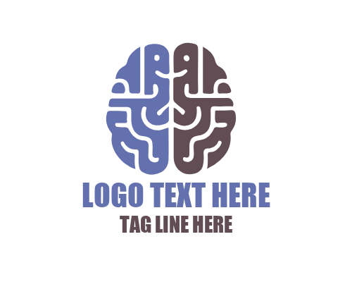 Connected Brain Logo Representing Neural Networks