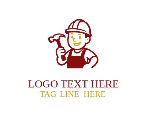 Construction Engineer Mascot Logo