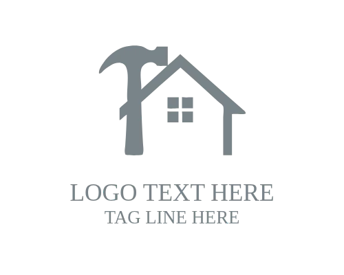  Construction Hammer Mark Logo