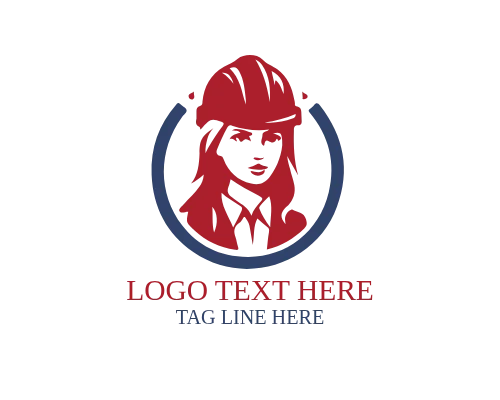 Construction Worker Icon Logo