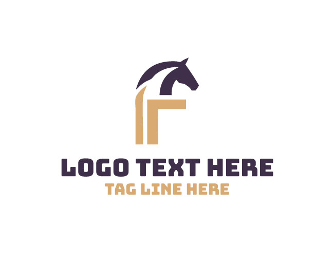 Contemporary F Horse Logo