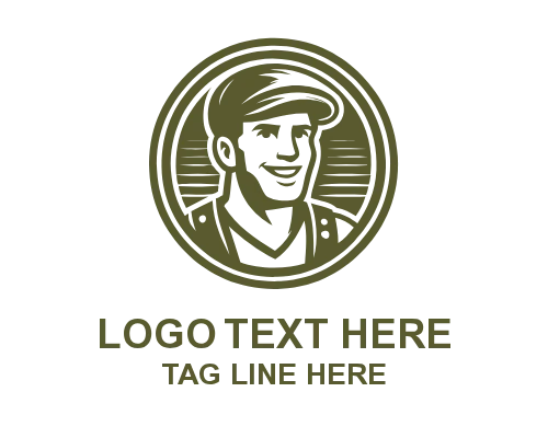 Contemporary Male Face Logo