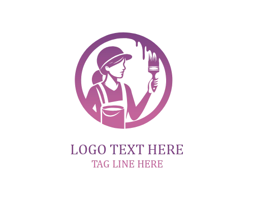 Contemporary Painting Art Logo