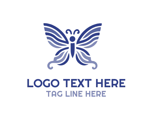 Continuous Line Butterfly Logo