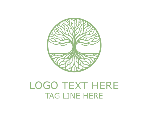 Continuous Line Tree Monoline Logo for Modern Eco Branding