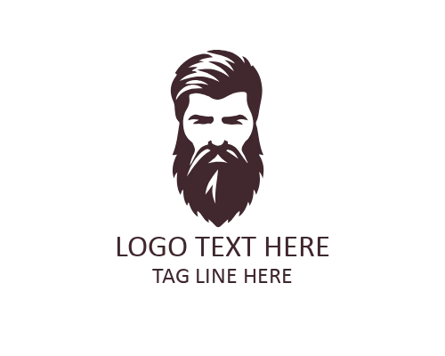 Cool Barber Beard Guy Mascot Logo