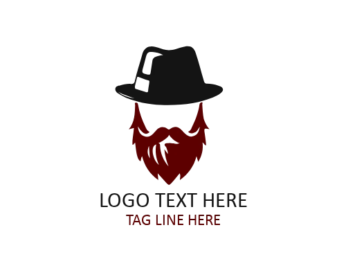 Cool Beard Guy Avatar Branding Logo