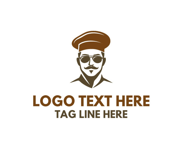 Cool Chef Cooking Mark Logo