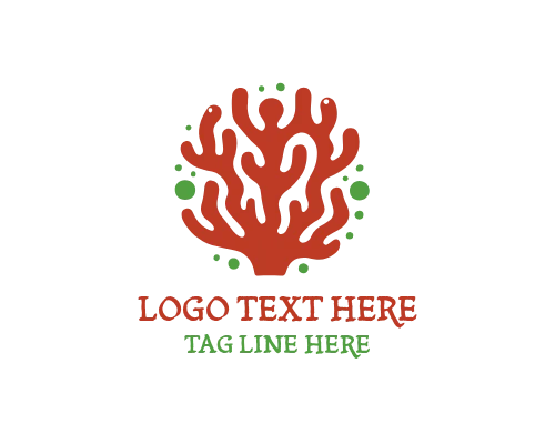 Coral Branch Pattern Logo
