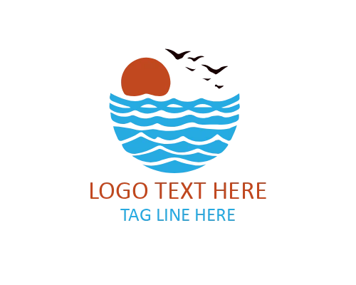  Coral Reef Ocean Logo for Eco and Marine Brands