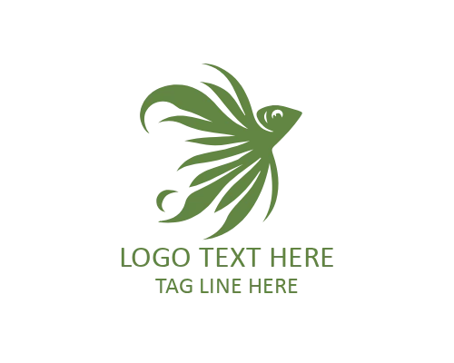 Coral Reef Tropical Fish Flat Logo