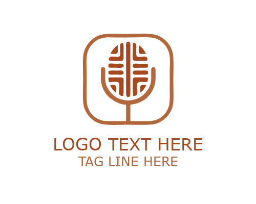 Core Abstract Podcast Logo for Clean Media Branding