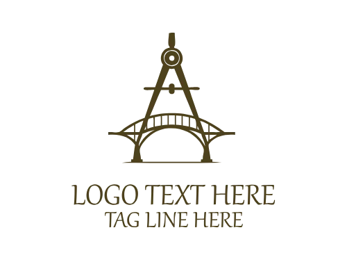 Corporate Architecture Bridge Logo for Professional Infrastructure Branding