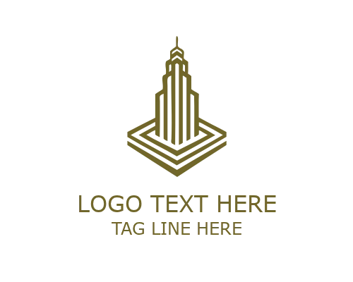Corporate Building Real Estate Logo for Business Property Branding