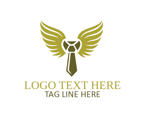 Corporate Leadership Tie Wings Brand Logo
