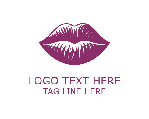 Cosmetic Lips Mark Logo for Beauty and Makeup Branding