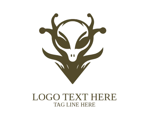 Cosmic Alien Emblem Logo