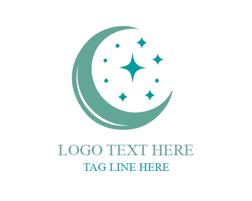  Cosmic Moon Energy Logo for Astrology Brands