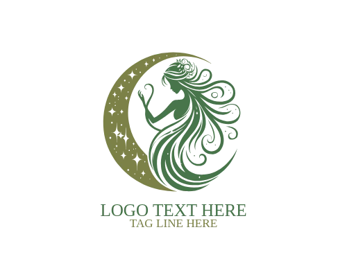 Cosmic Soul Moon Woman Logo