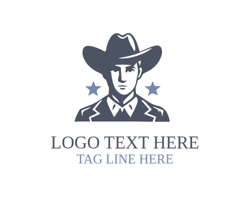 Country Style Cowboy Farmer Logo