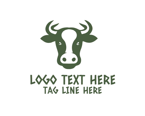 Cow Agriculture Logo for Livestock and Farm Branding
