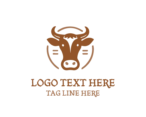Cow Cattle Logo for Livestock and Ranch Branding