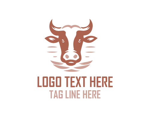 Cow Circle Logo for Agriculture and Dairy Brands