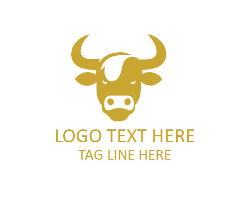 Cow Face Logo for Dairy Products and Farm Branding