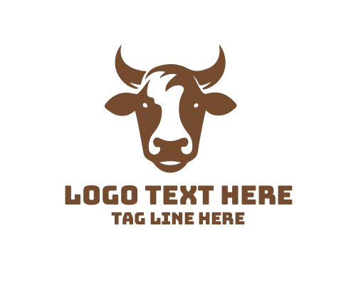 Cow Farm Badge Logo for Dairy and Agriculture Products