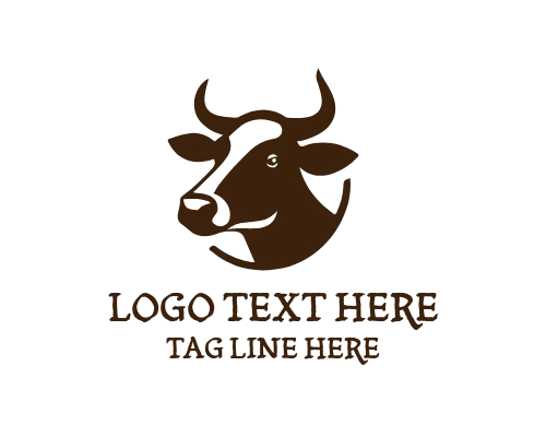 Cow Grazing Field Logo