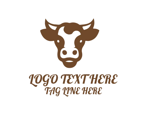 Cow Livestock Logo for Agriculture and Ranch Branding