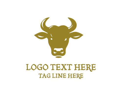 Cow Logo for Minimal Agriculture Branding