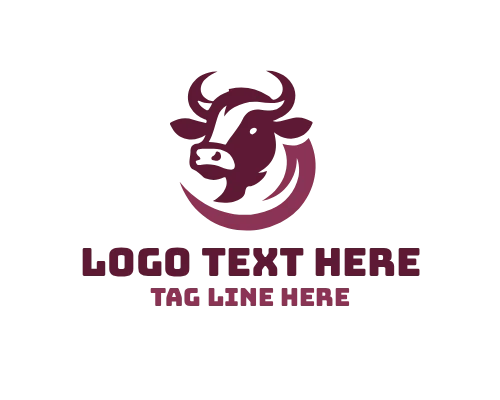  Cow Standing Farm Logo